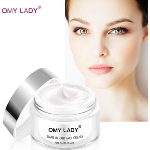 OMY LADY Snail Cream Moisturizing Face Cream Snail Repair Anti Aging Essence Face Whitening Cream Wrinkles Firming Skin Care 50g