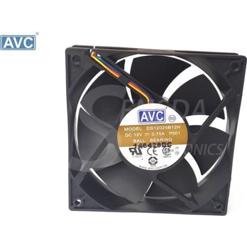 Original For AVC DS12025B12H P001 12cm 120mm 12025 DC 12V 0.75A Cooling Fan pwm