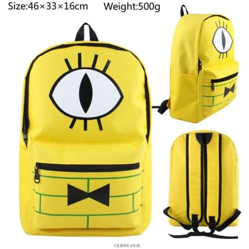 Gravity Falls Waterproof School Bag For Boys Girls Yellow Backpack For Girls Laptop Backpack For Teenagers Casual Daily Bags