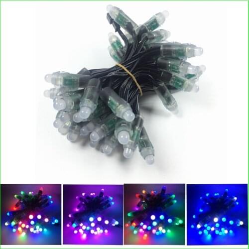 500pcs DC5V 12mm ws2811 ic waterproof LED Module Black/Green/White/RGW Wires String Christmas Addressable led Pixel light