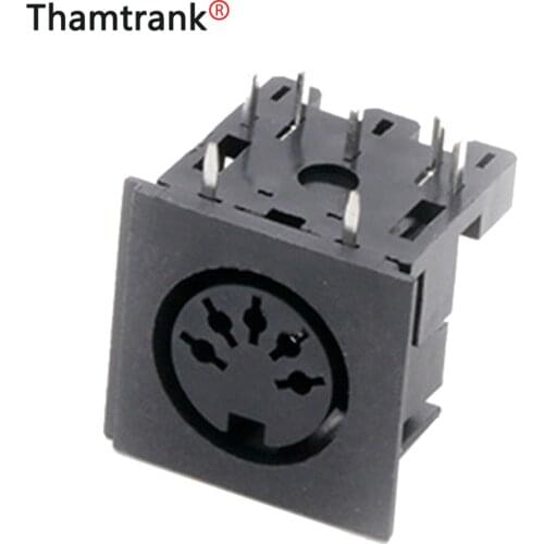 100PCS Circular DIN Jack Female S Terminal 5 pin PCB Mount Connector 5PIN DIN Power Socket