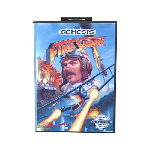 16 bit Sega MD game Cartridge with Retail box - Fire Shark game card for Megadrive Genesis system
