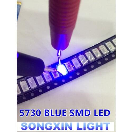 4000pcs 5630/5730 SMD/SMT Blue SMD 5730 LED Surface Mount Blue 3.0~3.6V 460-475nm Ultra Birght Led Diode Chip 5730 Blue