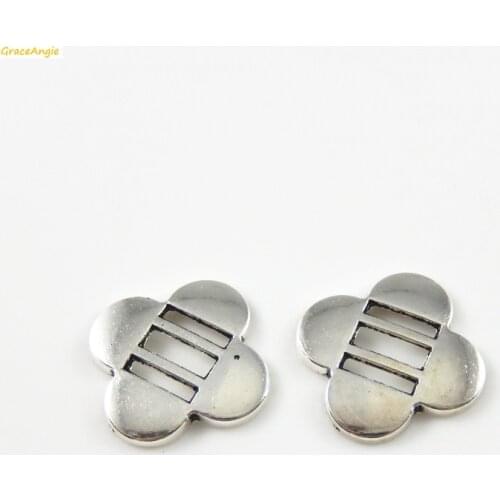 GraceAngie 50pcs Creative Flower Shape Alloy Pendant Keychain Necklace Nametag Anklet Connector Jewelry Making Nice Accessories