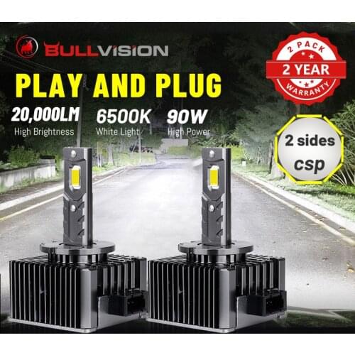 BULLVISION 20000LM D4S HID Headlight CSP Chips D1S D2S D3S D5S D8S D1R D2R D3R D4R 6500K Original Car Xenon Bulbs 1:1 Mini Size