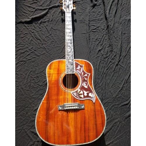 Free shipping premium AAAA all solid koa wood 41" guitar custom 6-string master museum dreadnought full size deluxe guitar