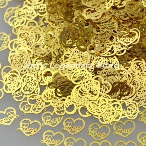 2018 new beauty love gold metal nail art decoration slice manicure nails decals sequin foil supplies tool