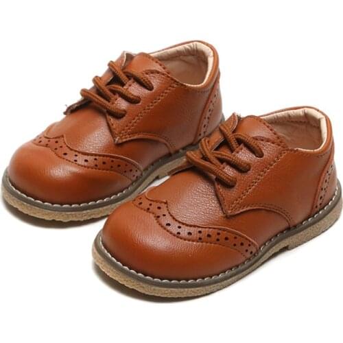 Children England Style Boys Leather Shoes Baby Fashion Sewing Casual Shoes Kids Sandals Autumn Soft Sole Sneakers Slip On Shoes