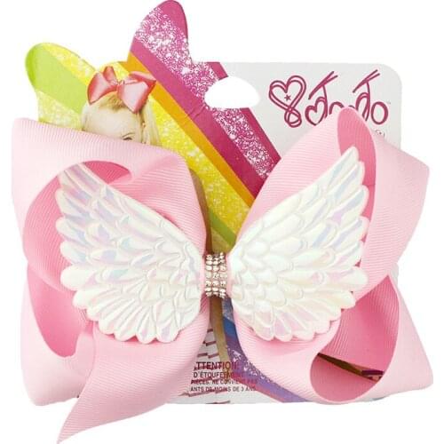 Girls Hair Accessories Bowknot Angel Wings Grosgrain Ribbon children princess hairpins kids hairwear cute hair bows clips