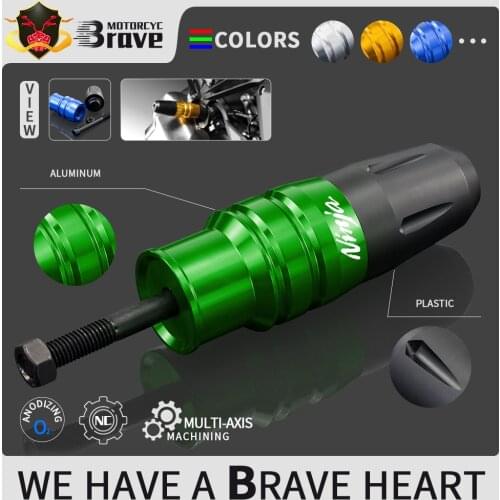 For KAWASAKI NINJA250 NINJA300 NINJA400 NINJA 250 300 400 Motorcycle CNC Frame Crash Pads Exhaust Sliders Crash Protector