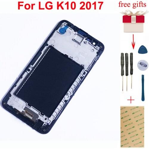 For LG K10 2017 M250 M250N M250E M250DS LCD Display Panel Monitor Module + Touch Screen Digitizer Glass Sensor Assembly + Frame
