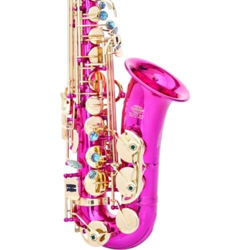 Hot Sale E-flat Alto Saxophone 802 bond type Rose Red Gold Sax Playing Musical Instruments Brass Top Quality Saxofon Gift SAX07