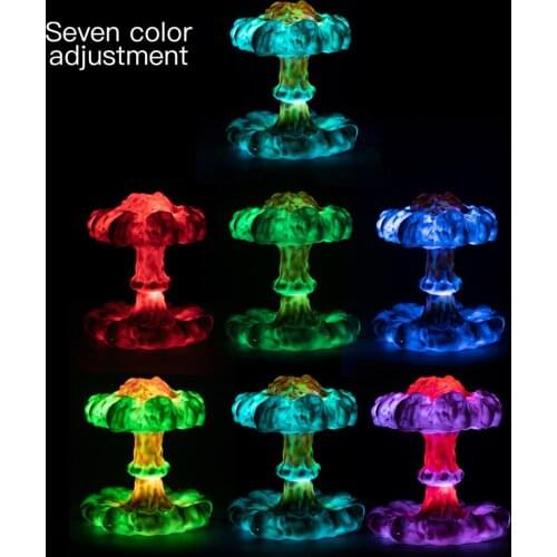 Mushroom Cloud Explosion Light Lantern Creative LED Table Desk Light Simulation Explosion USB Adjustable Light Gifts For Kids