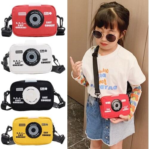 Canvas Camera Bag Wild Coin Purse Baby Kid Girls Cute Mini Cool Bags New Fashion Girls Kids Messenger Bags Childrens Bag