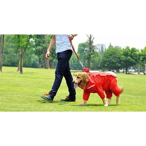 HONGYI Large or Small Dog Raincoat Big Dog Jumpsuit Rain Jacket Waterproof Clothing for Dogs golden retriever Labrador Clothes