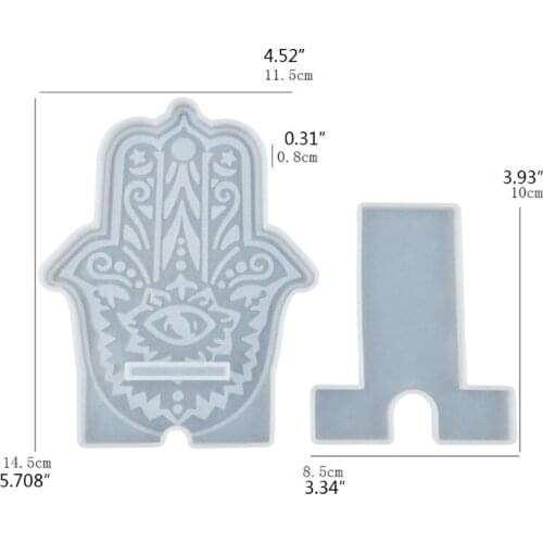 Crystal Epoxy Resin Mold Cellphone Bracket Holder Mobile Phone Stand Silicone Mould DIY Crafts Casting Tool