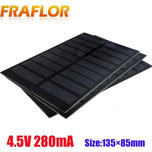 2Pcs Mini Solar Panel 4.5V 280mA Solar Cells Photovoltaic Module Sun Power Solar Panel Charger For Toy Study DIY Solar System