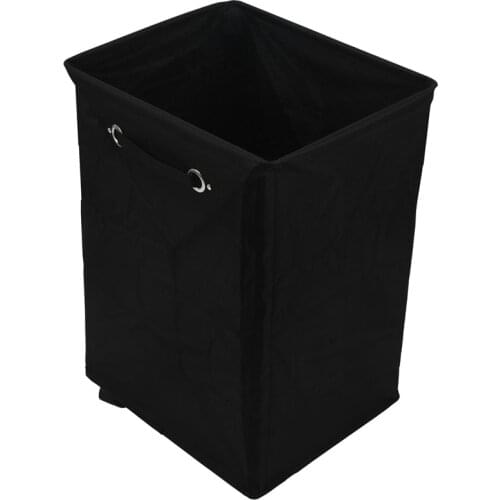 Dirty Clothes Laundry Basket Foldable Storage Basket with Wheel for Office Waterproof Oxford Bathroom Laundry Hamper Black