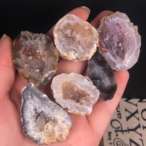 Natural agate rough gemstones and minerals healing stones