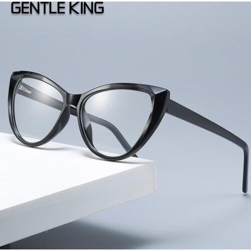 GENTLE KING TR90 Cat Eye Blue Light Blocking Glasses Transparent Anti Blue Ray Computer Glasses Women Men Gaming Goggles