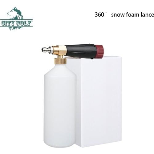 Snow foam lance City wolf high pressure washer foam gun with 1/4 quick connector disinfection car cleaning accessory