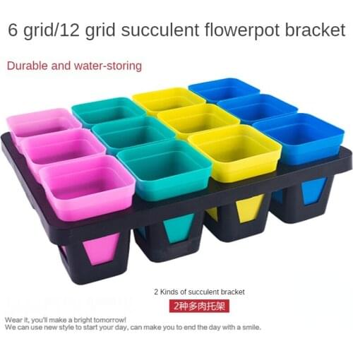 6 -12 Hole Plastic Flowerpot Bracket Flowerpot Tray Plant Stands Indoor Pot Plant Stand Plant Rack Pot Flower Stand Garden Pots