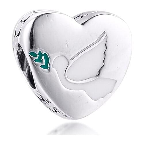 Dove of Hope Charm for 2020 Silver 925 pendant summer kids Bracelets Fashion Beads for Jewelry Making New Findings Women