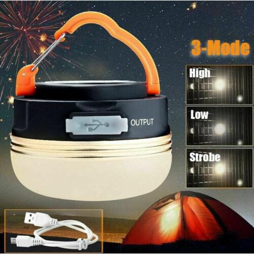 Camping USB Portable Light LED Lighting Phone Charging Solar Camping Lantern Rechargeable Lamp Waterproof Outdoor Hiking Fishing