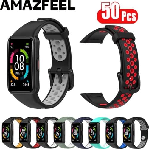For Huawei Band 6 Smart Watch Wristband Replacement Smart Watch Strap For HUAWE Band6 Soft Silicone Adjustable Sport Band Straps