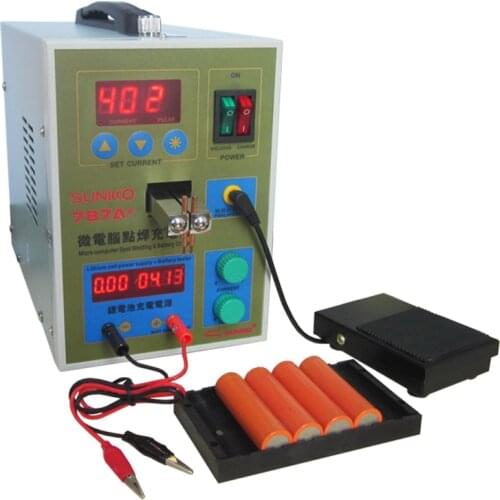 Spot Welder with LED light Battery Welder Applicable Notebook & Phone Battery Precision Welding Pedal 787A+ Battery Spot Welder