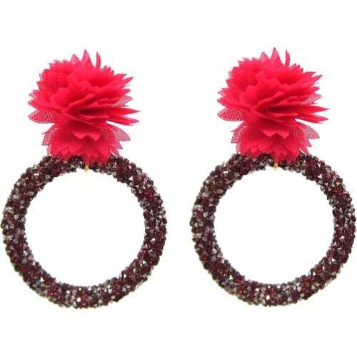 ZA Pendientes Multicolor Resin Drop Earrings Fashion Bohemian Flower Earring for Women Dangle Party Jewelry Gifts for Women