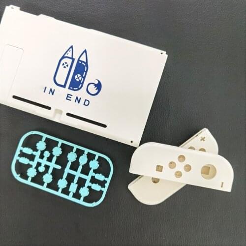 Ivory White Console Back Plate W/ Controller Housing Shell W/ Buttons for NS Switch Console & JoyCon Dropshipping