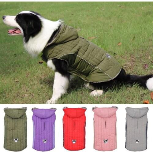 Winter Pet Dog Coat Clothes For Dogs Warm Thicken Dog Clothes For Small Dog Hoodie Detachable cap Big Dog Jacket