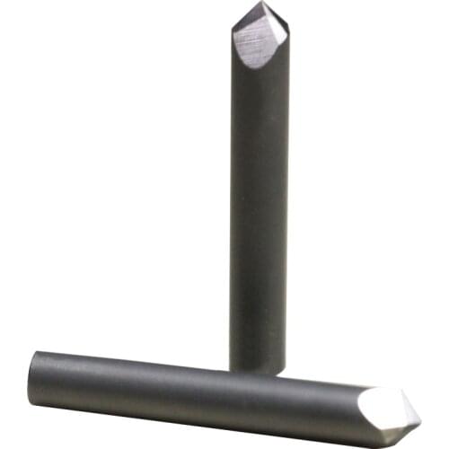 1PCS 120 degree 0.5mm Tip 45mm Length CNC Stone Material Carving Cutting Knife Diamond Cutting Tool Rectangular Lettering Knife