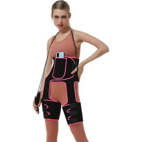 3 in 1 High Waist Thigh Trimmer and Butt Lifter Neoprene Workout Slimming Belt Pocket Women Waist Trainer Weight Loss leg Shaper