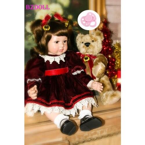 60cm Silicone Reborn Baby Doll Toys Like Real 24inch Vinyl Princess Toddler Girls Babies Dolls Kids Beautifully Birthday Present