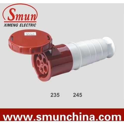 63A 220-415V 3P+N+E industrial coupler 5pins female connector with CE ROHS 1 year warranty