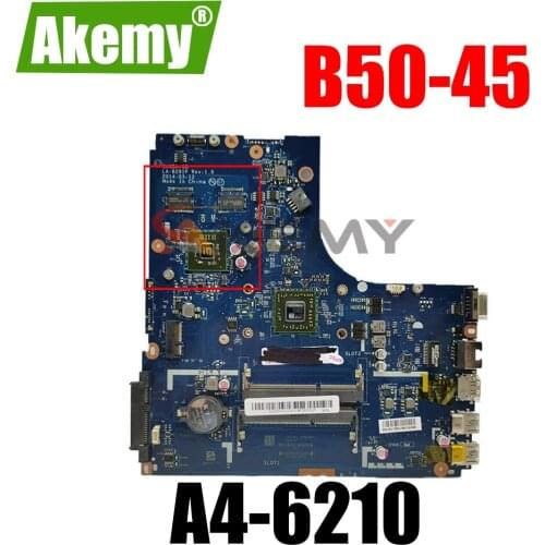 Akemy BRAND NEW. B50-45 MAINBOARD.ZAWBB LA-B291P FOR LENOVO B50-45 LAPTOP MOTHERBOARD , A4-6210 PROCESSOR+GPU