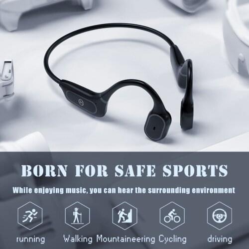H11 Bone Conduction Wireless Sport Bluetooth Earphone 5.0 Headphone Lightweight Waterproof and Sweatproof Headset for Unisex