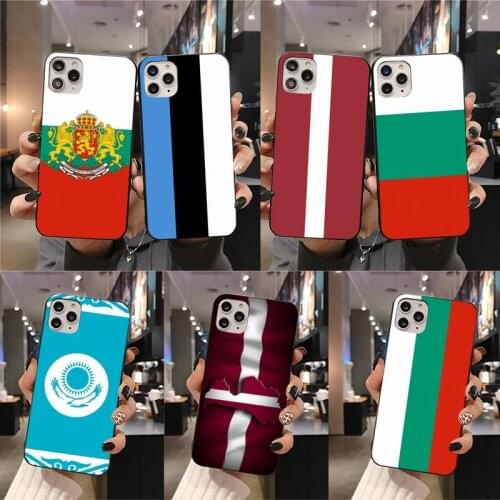Estonia Kazakhstan Latvia Bulgaria Flag Phone Case for iphone 12 pro max mini 11 pro XS MAX 8 7 6 6S Plus X 5S SE 2020 XR case