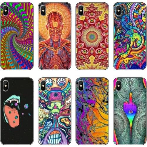 Psychedelic trippy abstract Soft Phone Case For Samsung Galaxy A71 A70 A60 A51 A50 A41 A40 A31 A30 A20E A21S A12 A10 A7 A5 A3