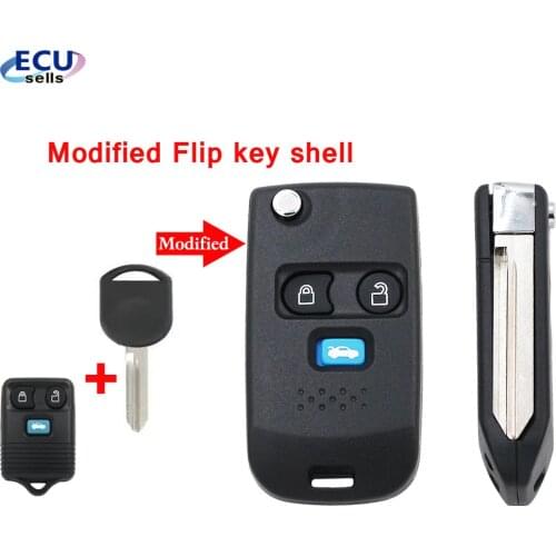 3 Buttons Modified Remote Folding Flip Key Cover Case Shell For Ford Crown Victoria Escape ExpeditionExplorer Sport