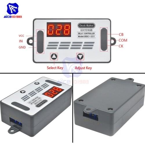 DDC-231 DC 12V Timer Cycle Relay Digital LED Delay Timer Relay Board Switch Trigger Programmable Module with Buzzer Case for Car