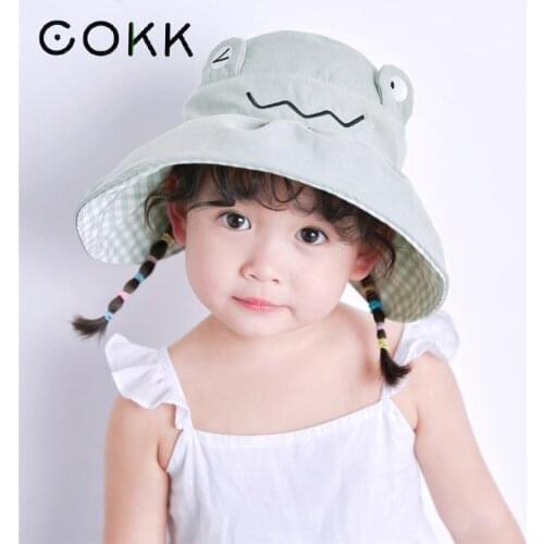 Baby Girls Sun Hats with Large Brim SPF50+ New Summer Kids Empty Top Thin Panama Hats Caps Childrens Bucket Hat Beach Cap Boys