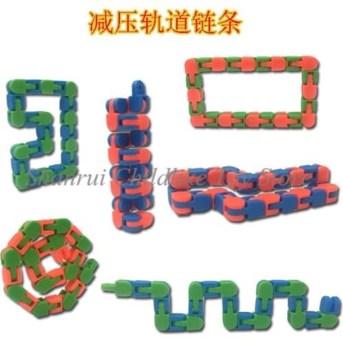 Children Funny Fidget Fiddle Sensory Toy Wacky Tracks Stress Relief Educatiaon Block Colorful Puzzle Sensory Fidget Toys Stress