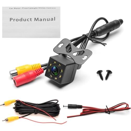 Backup Parking Reverse Camera Waterproof 170 Wide Angle HD Color Image Car Rear View Camera Universal 12 LED Night Vision