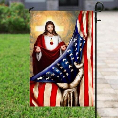 Jesus Flag 3D Full Printing Thermal Transfer Garden Flags Hanging House Decoration Double-sided Printing 02