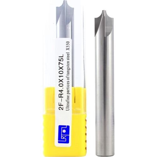 R0.5-R6 *50 60 75mm Solid Tungsten Carbide Concave Radius Milling Cutters for Steel Chamfer End Mills Cnc Cutter Bits