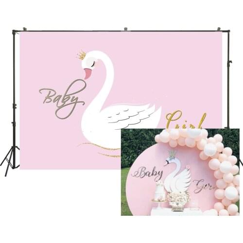 HUAYI Photography Backdrop Birthday Party Baby Shower Decor Child Photo Background Swan Newborns Studio Photo Backdrop W-2265