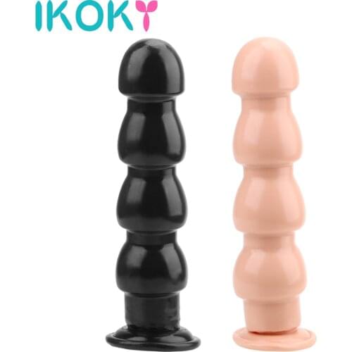 IKOKY 9 Inches Anal Balls Silicone Large Butt Plugs Sex Toys for Women Adult Dilator Anal with Sucker Huge Anal Plugs Sexshop